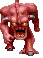 A pink monster gif hanging around